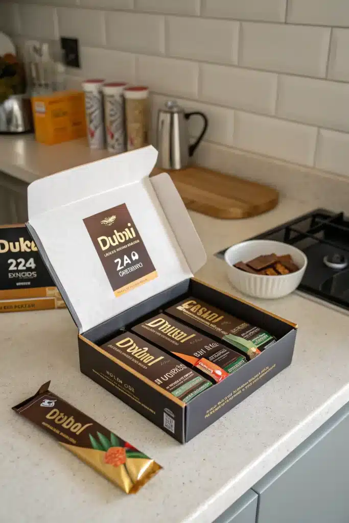 Dubai Chocolate: The Viral Dessert Craze Everyone's Obsessed With 3 Assorted Dubai chocolate bars in various flavors